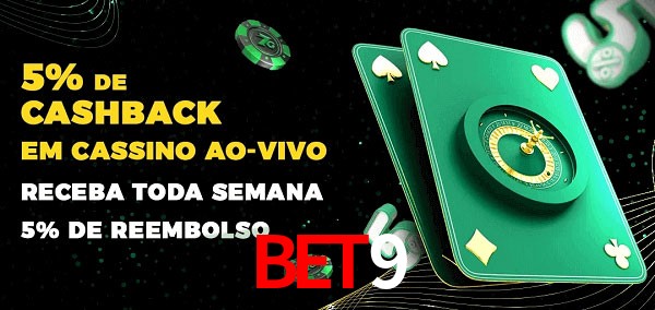 Promoções do cassino ao Vivo bet9